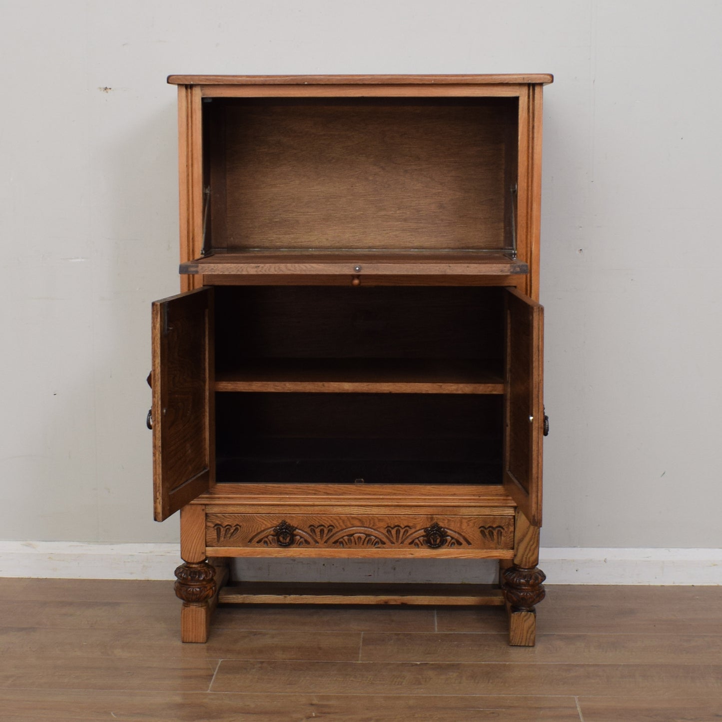 Restored Oak Drinks Cabinet