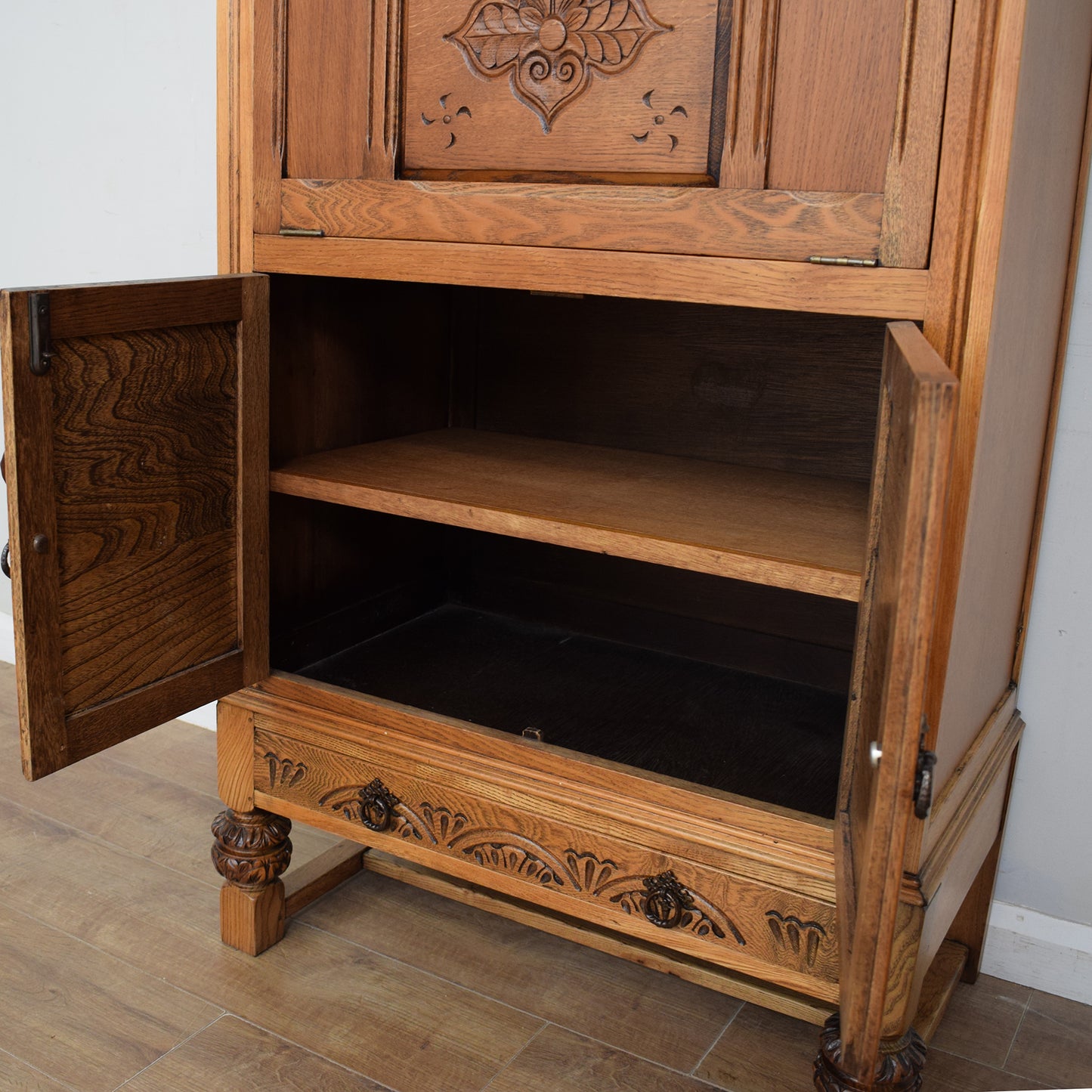 Restored Oak Drinks Cabinet