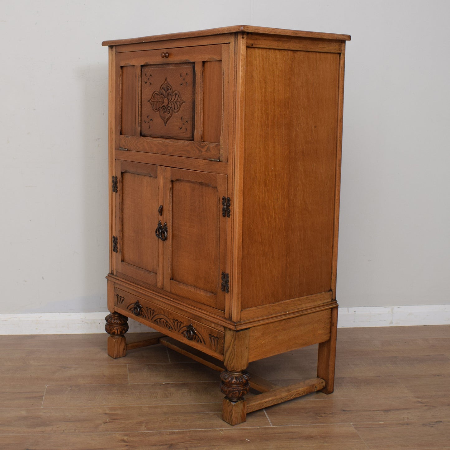 Restored Oak Drinks Cabinet