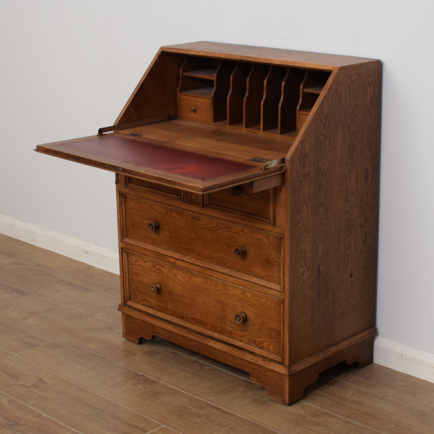 Oak Linenfold Bureau