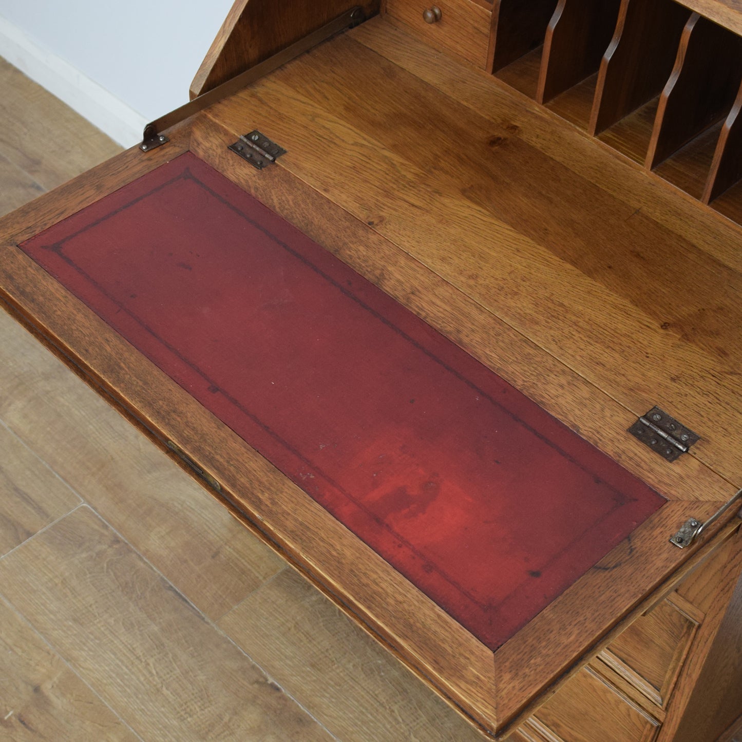 Oak Linenfold Bureau