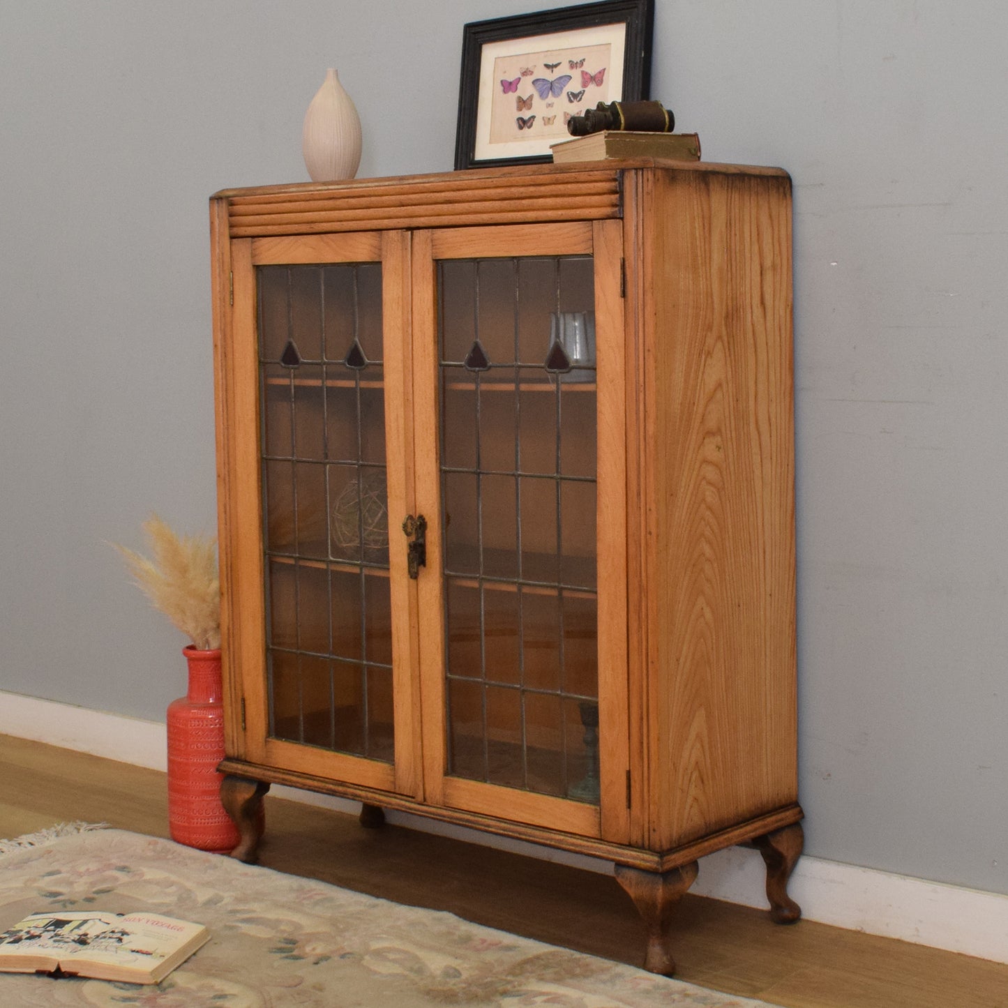 Glazed Oak Display Cabinet