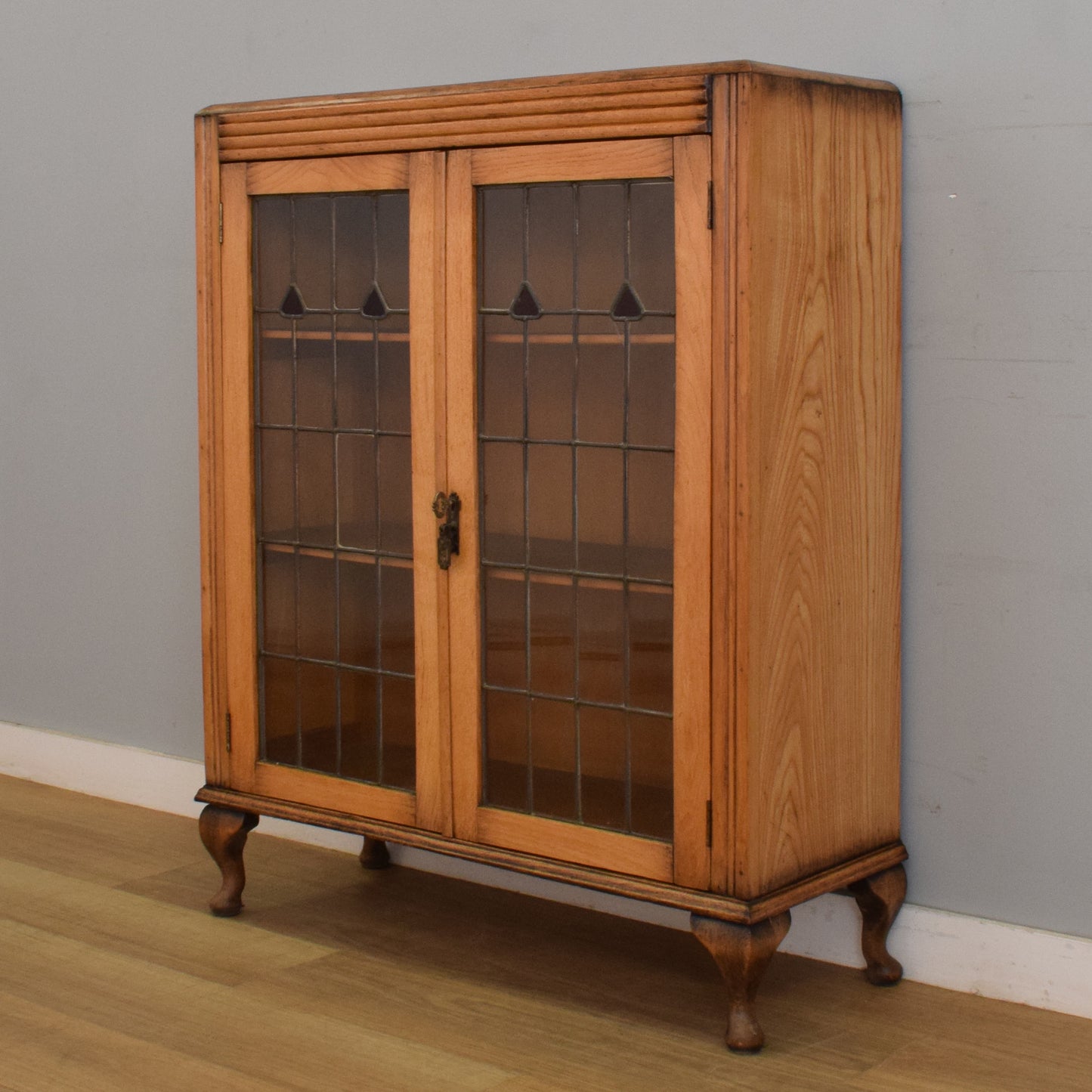 Glazed Oak Display Cabinet
