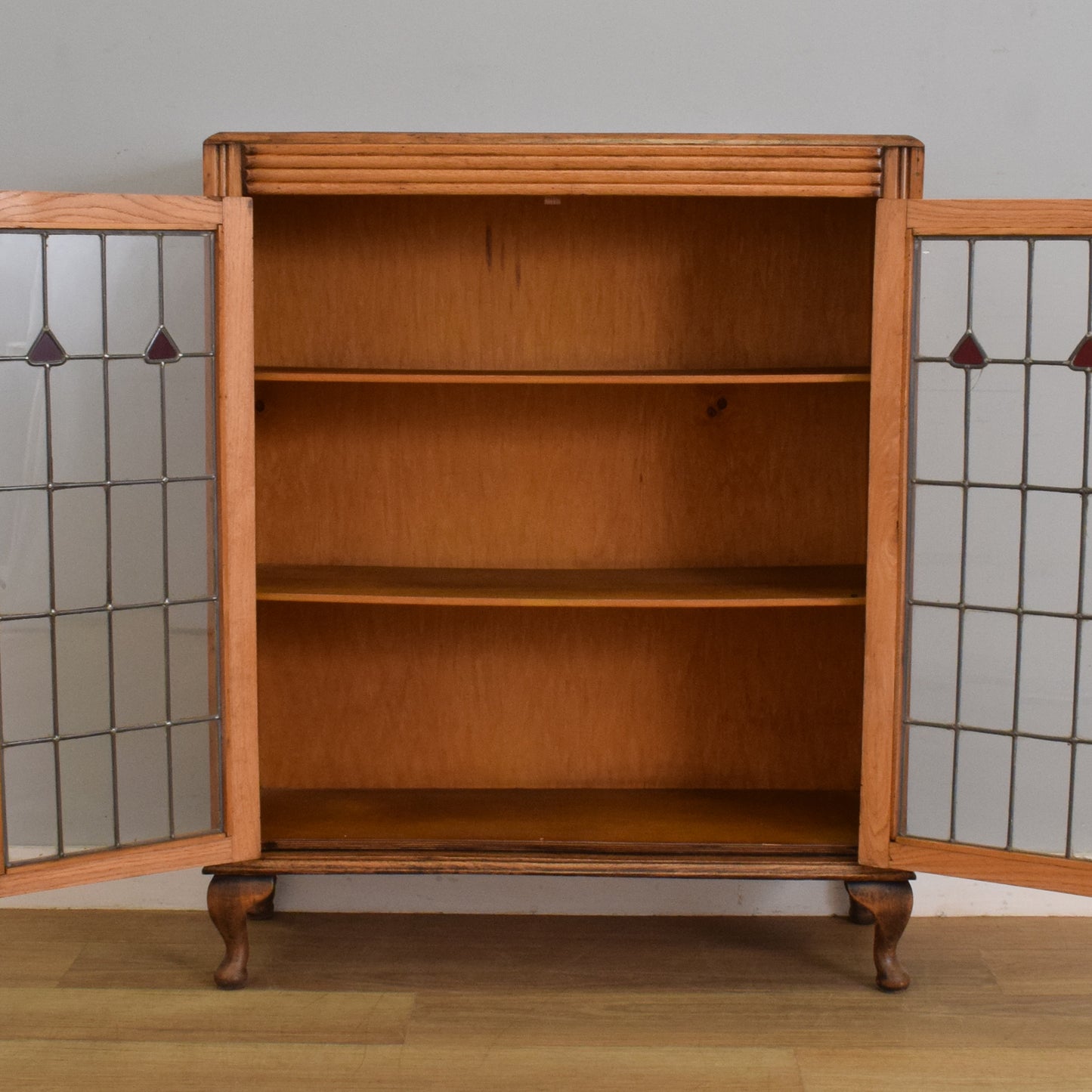 Glazed Oak Display Cabinet