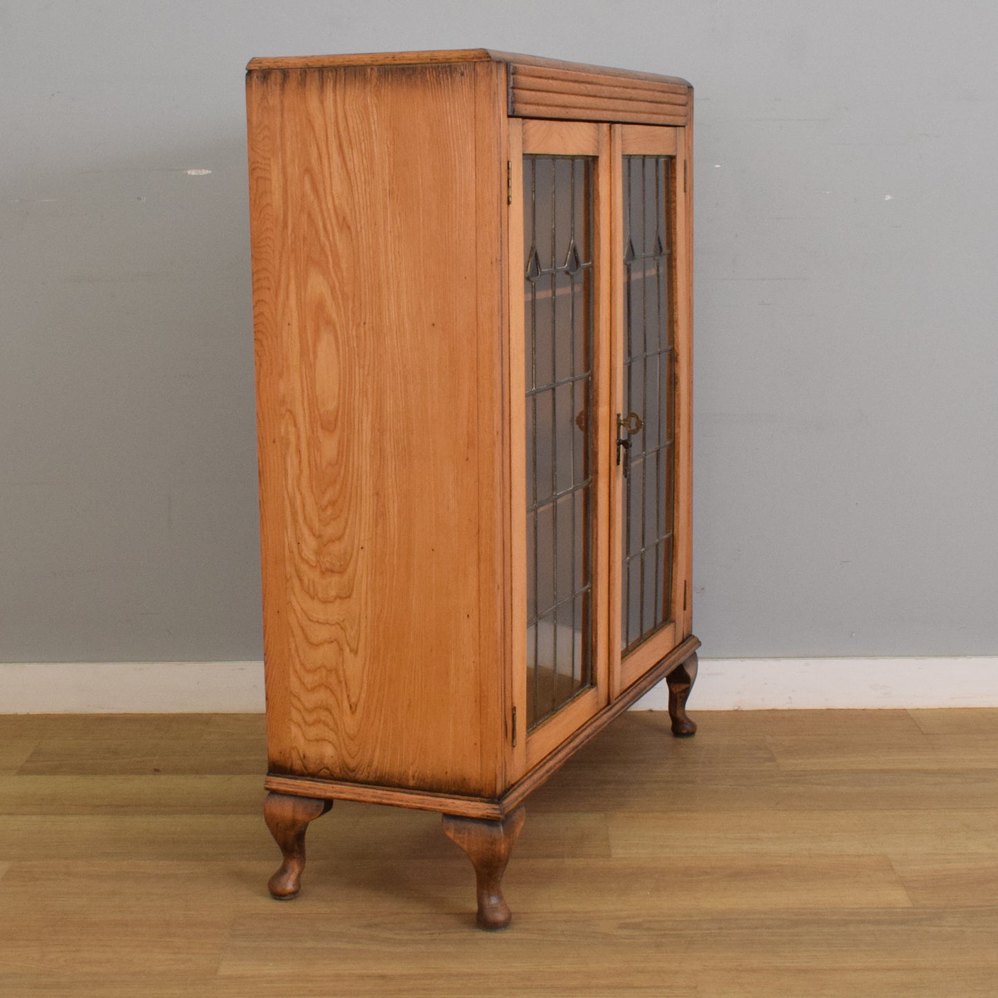 Glazed Oak Display Cabinet