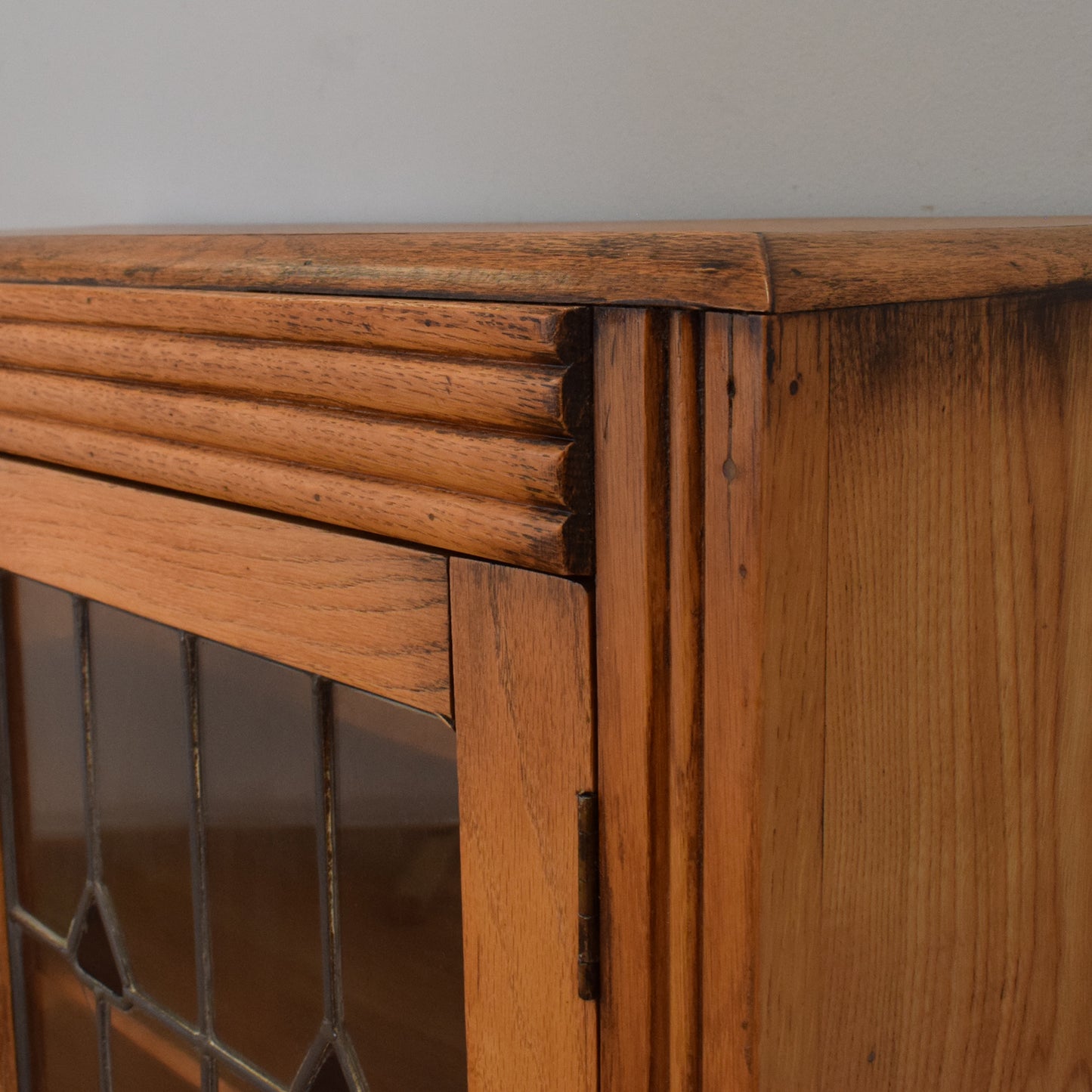 Glazed Oak Display Cabinet
