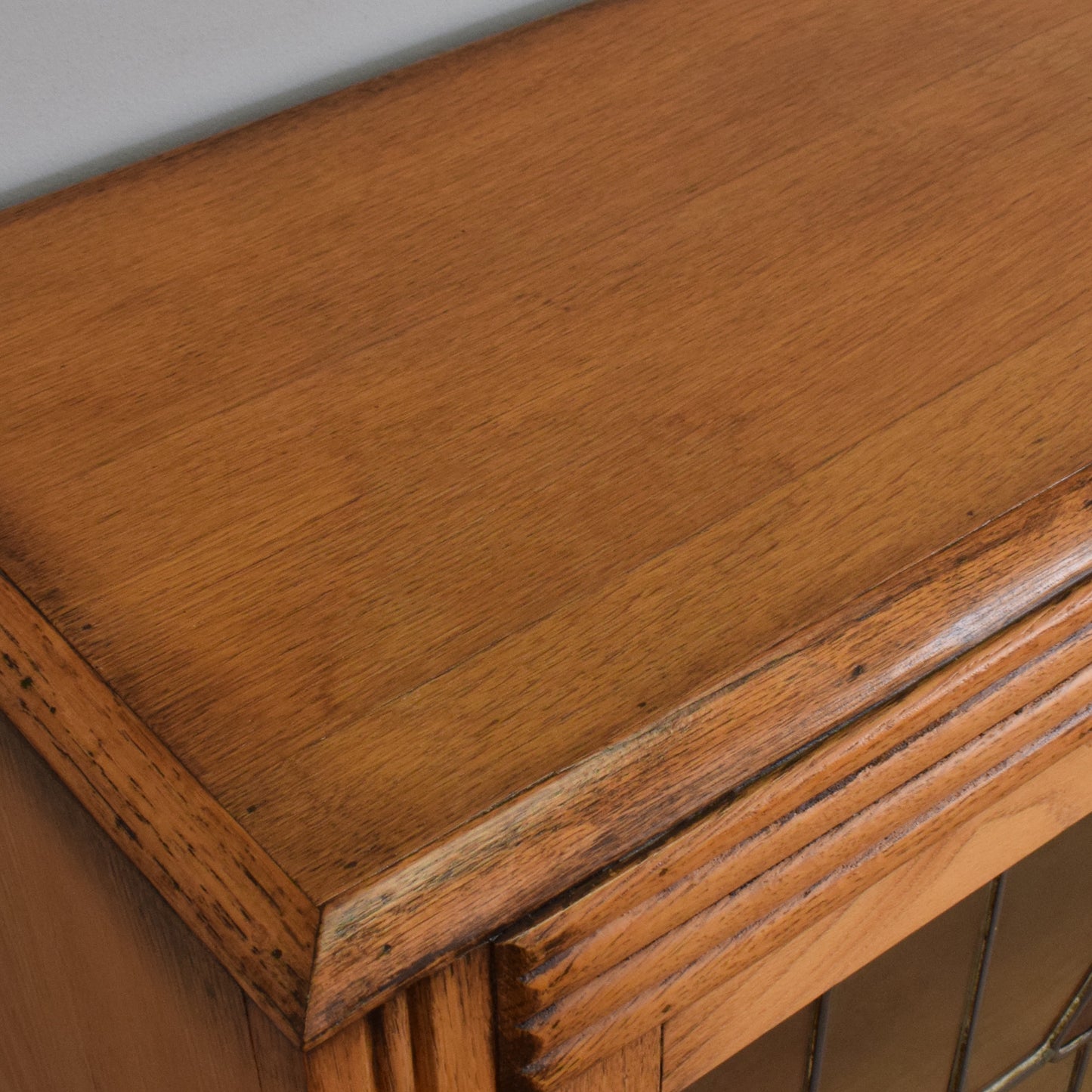 Glazed Oak Display Cabinet