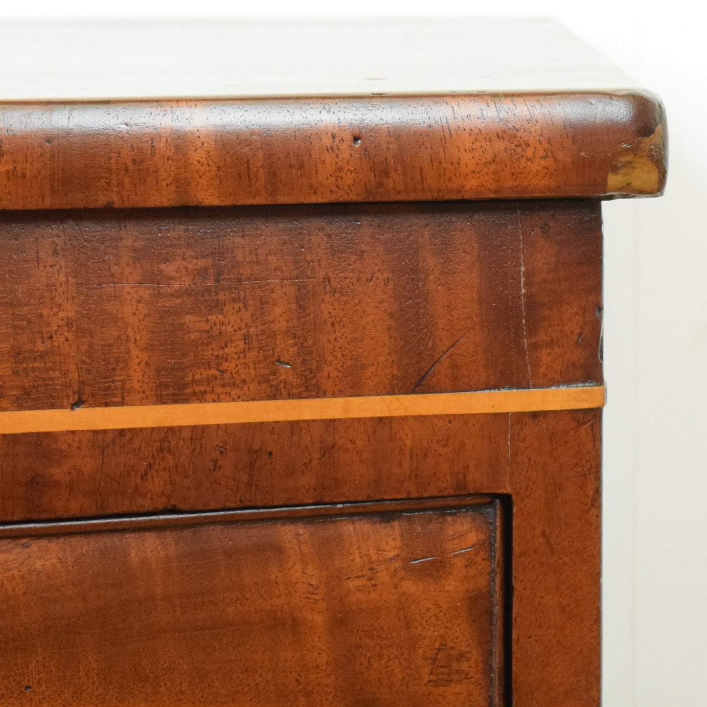 Rustic Bow Fronted Chest of Drawers