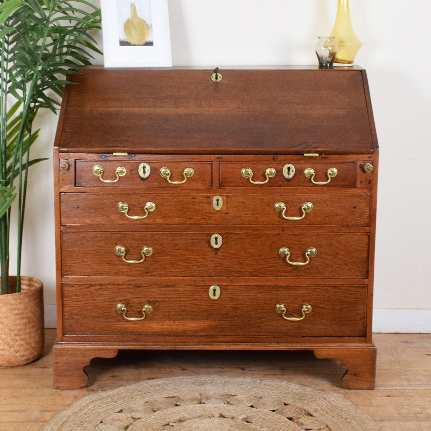Rustic Oak Georgian Bureau