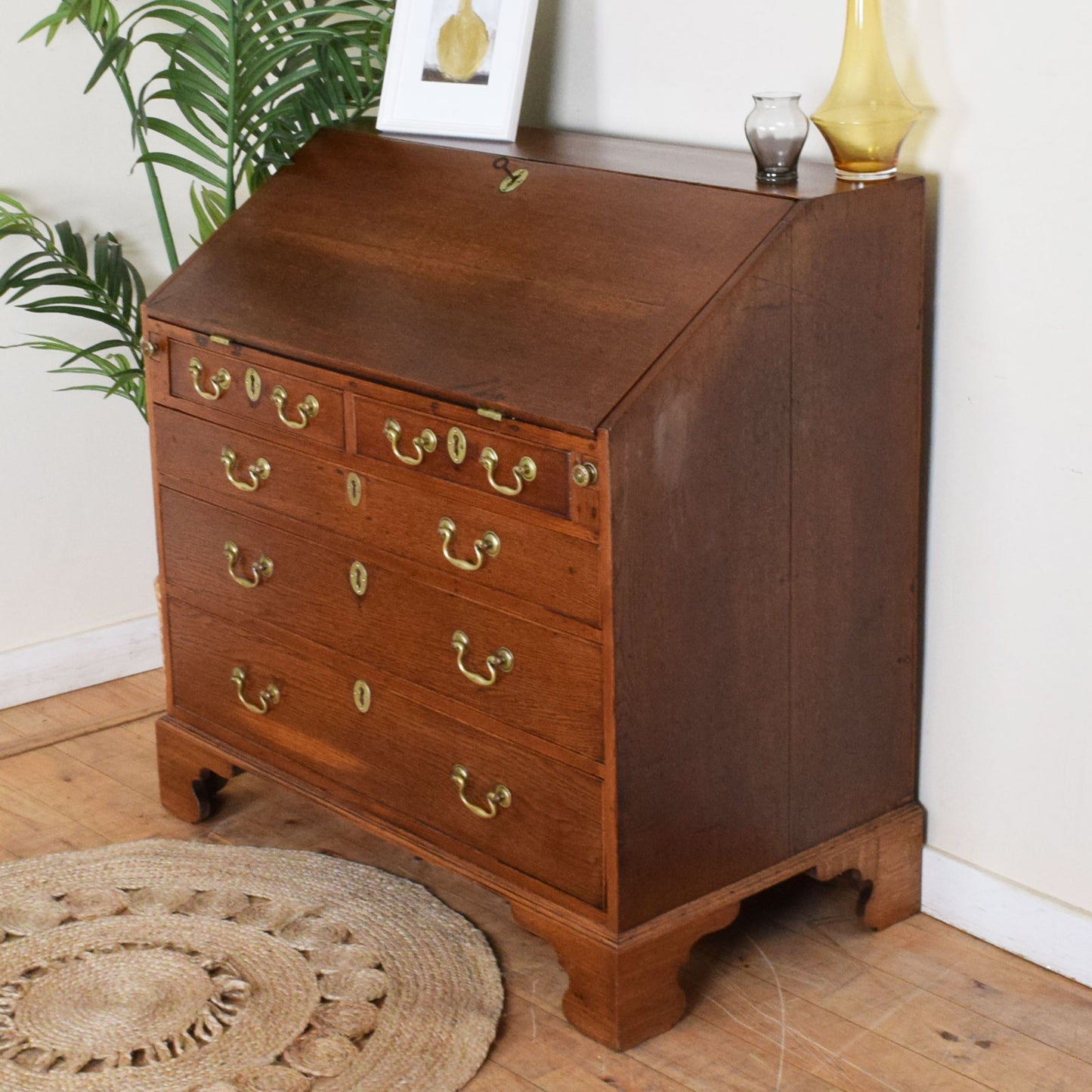 Rustic Oak Georgian Bureau