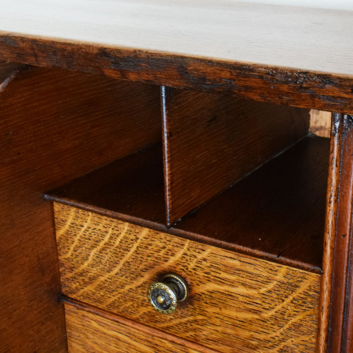 Rustic Oak Georgian Bureau