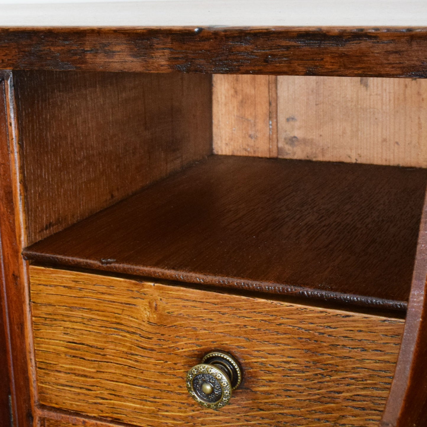 Rustic Oak Georgian Bureau