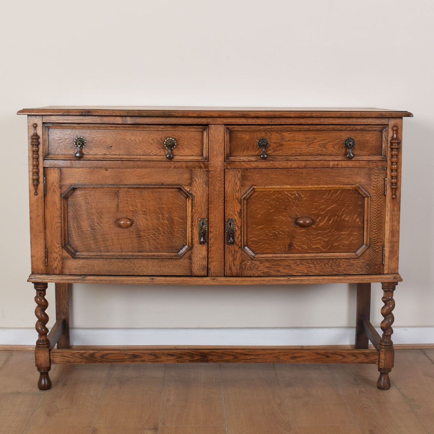 Vintage Oak Two-Door Sideboard