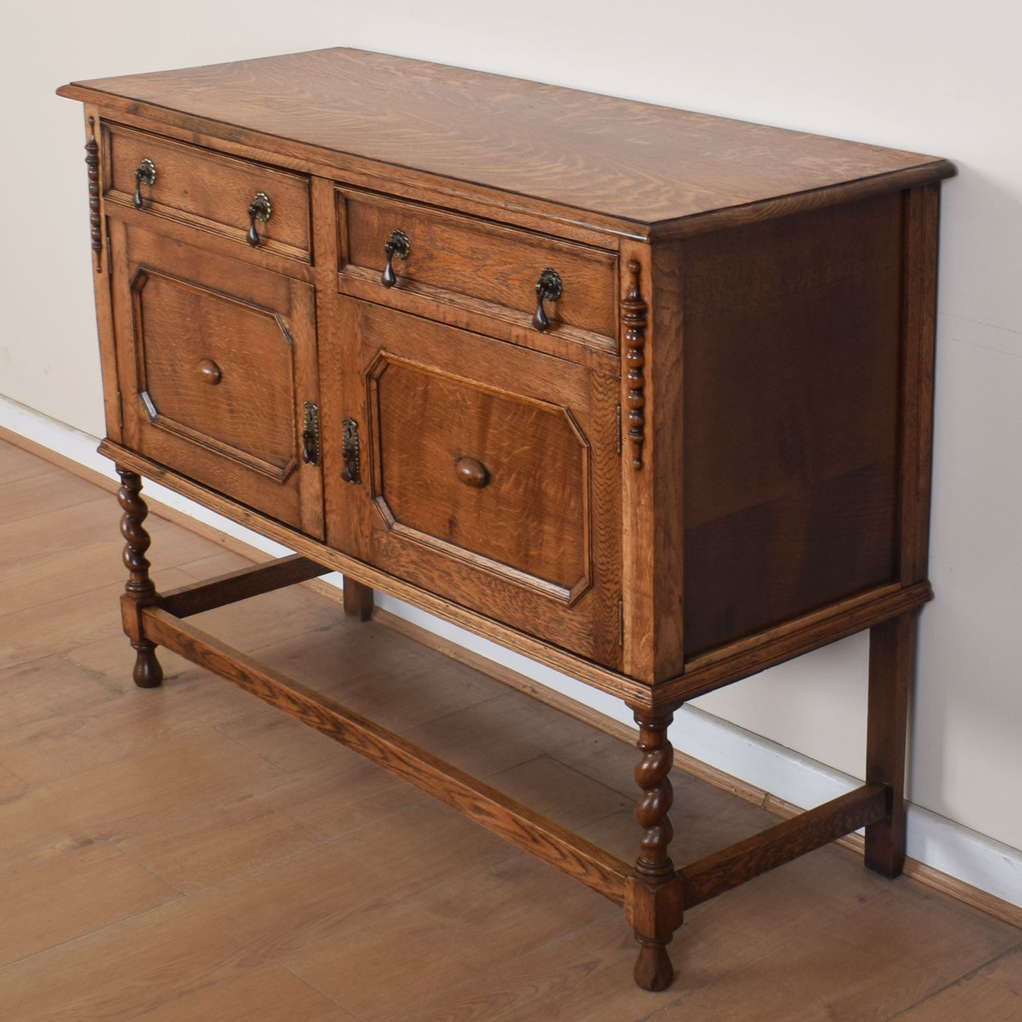 Vintage Oak Two-Door Sideboard