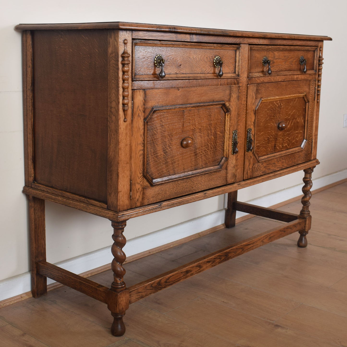 Vintage Oak Two-Door Sideboard