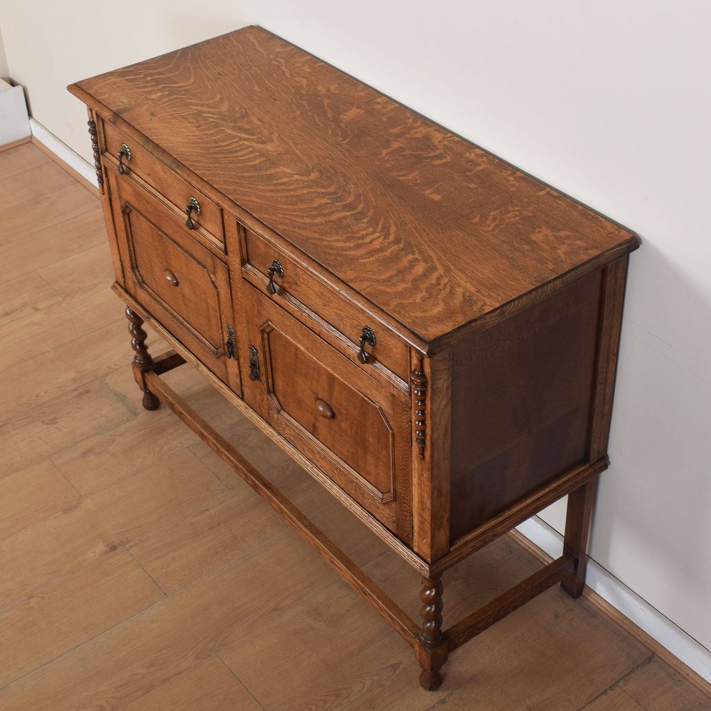Vintage Oak Two-Door Sideboard