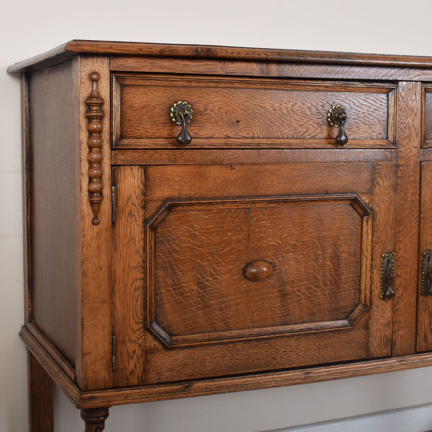 Vintage Oak Two-Door Sideboard