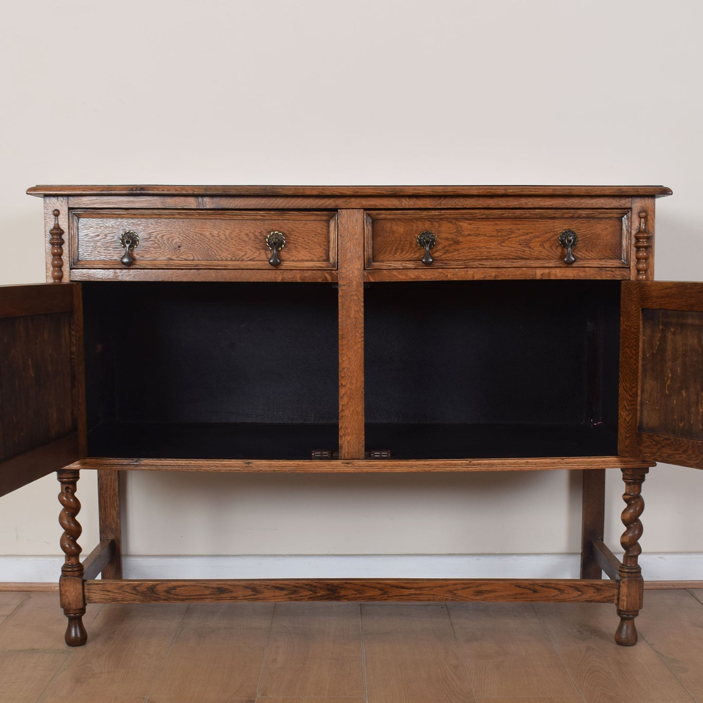 Vintage Oak Two-Door Sideboard
