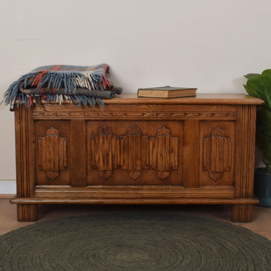 Restored Old Charm Oak Blanket Box