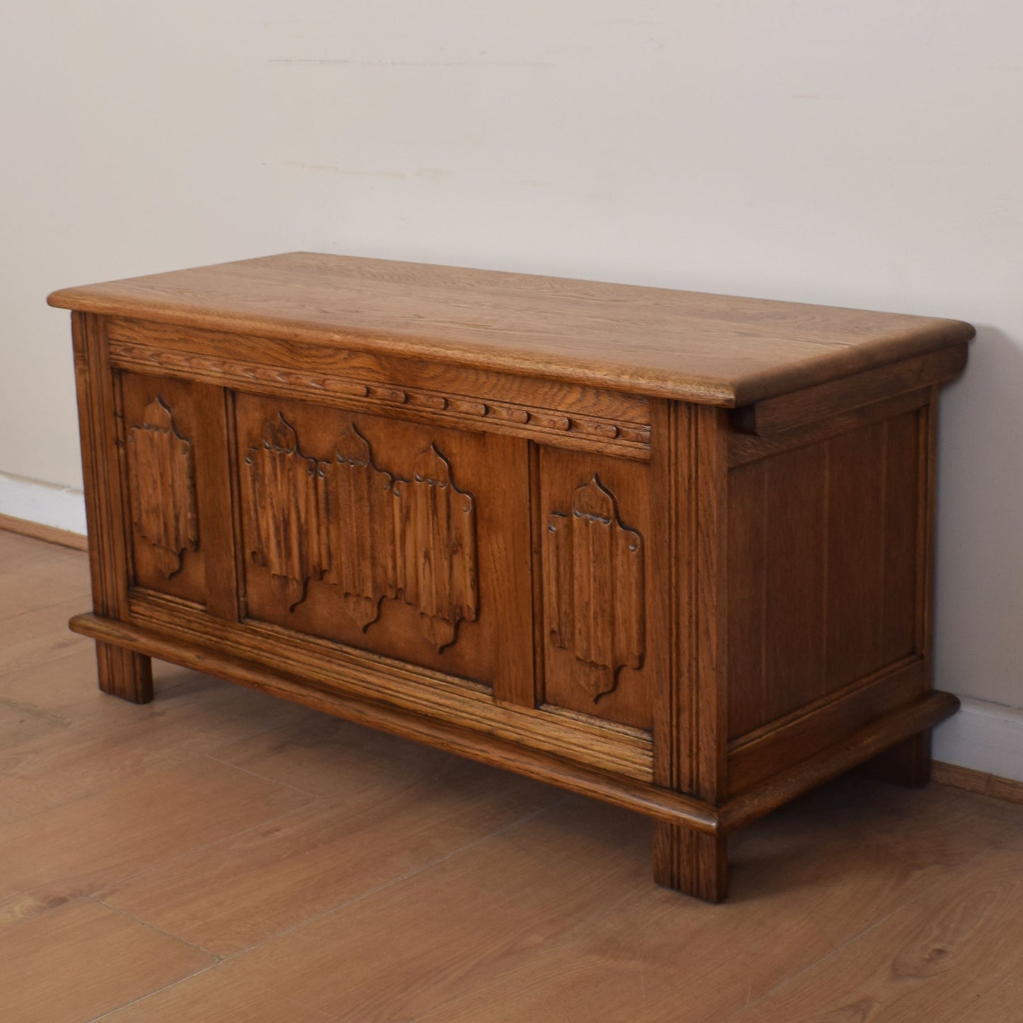 Restored Old Charm Oak Blanket Box