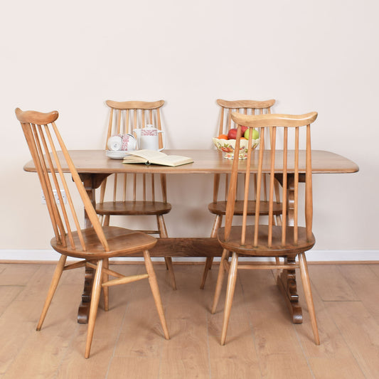 Ecrol Dining Table with Four Chairs