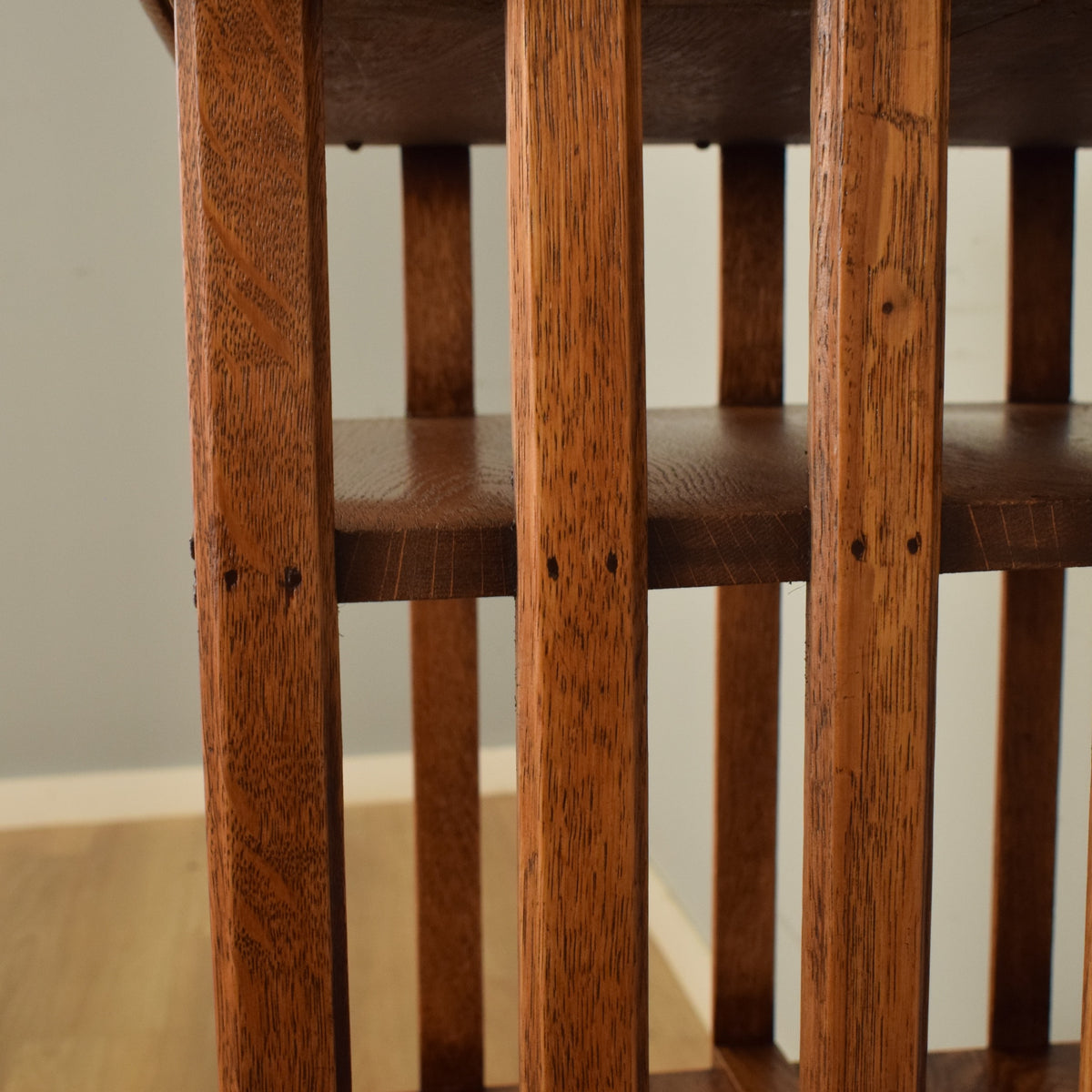 Edwardian Oak Revolving Library Bookcase