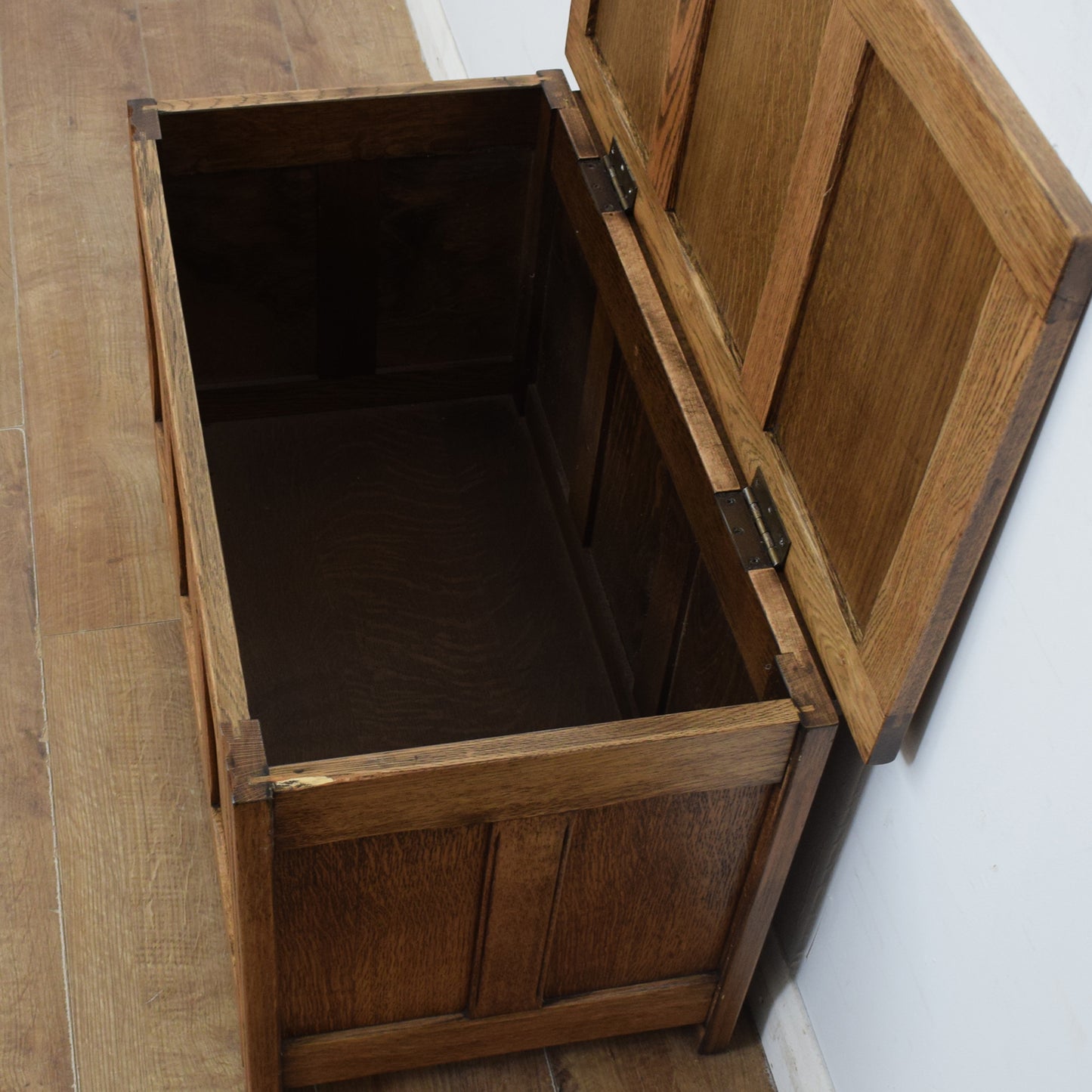 Carved Oak Blanket Box