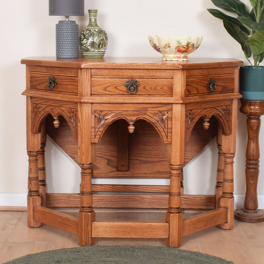 Old Charm Console Gateleg Table