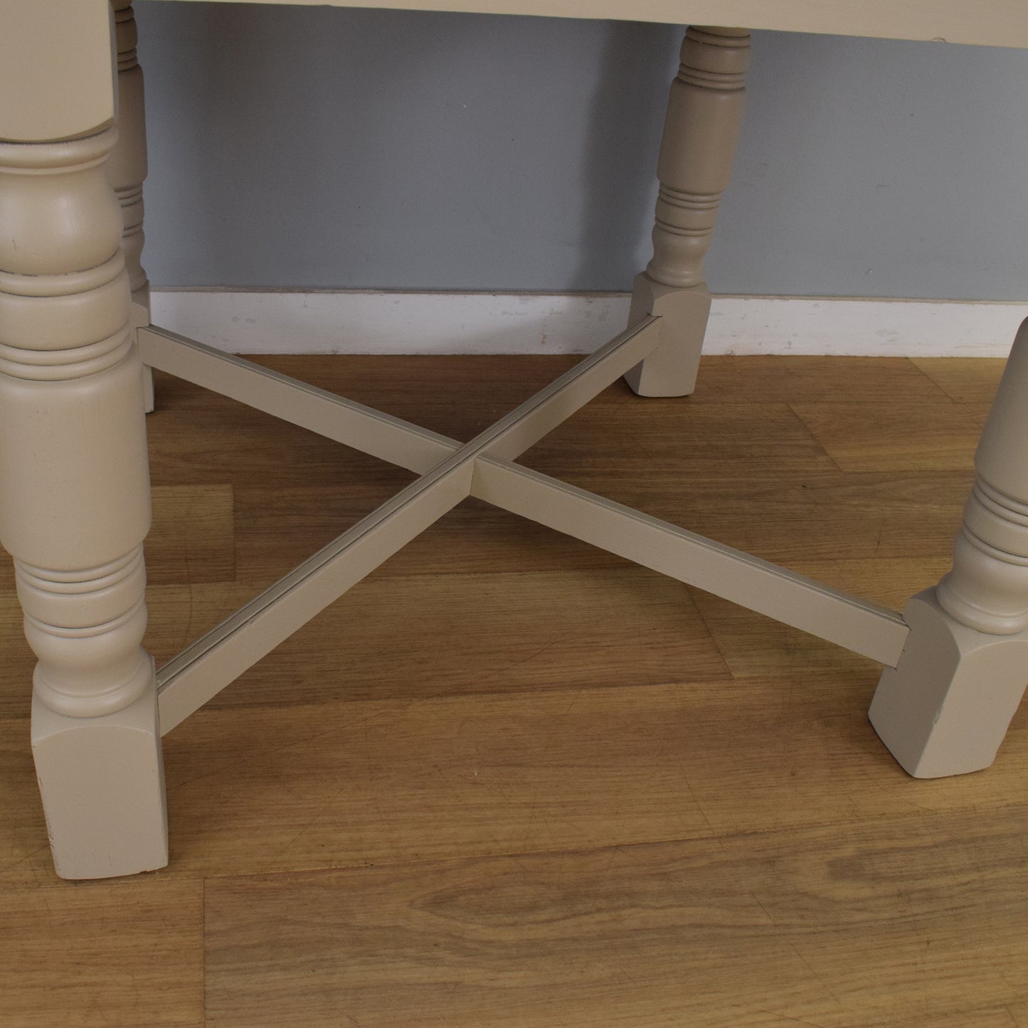 Painted Draw-Leaf Table and Four Chairs