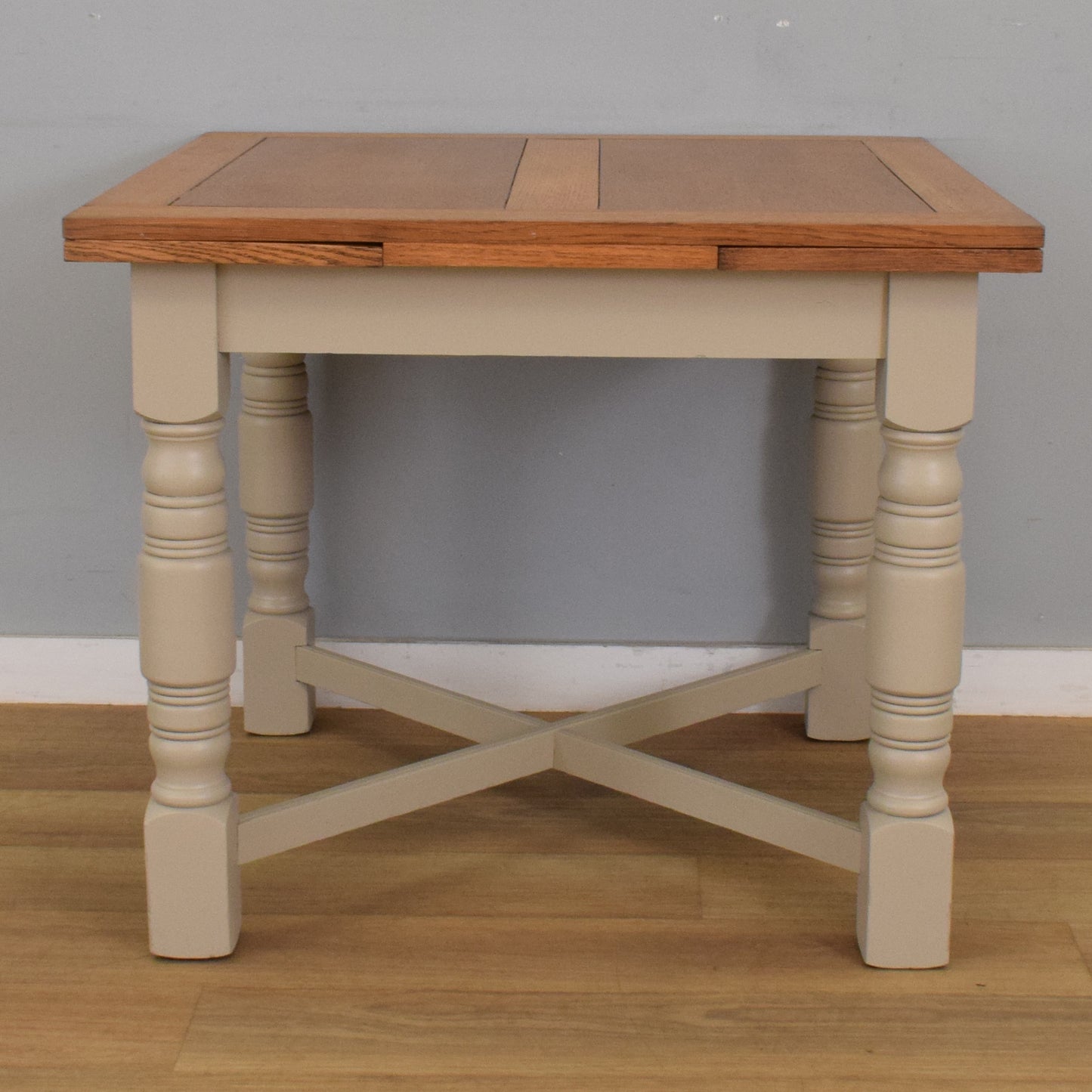 Painted Draw-Leaf Table and Four Chairs