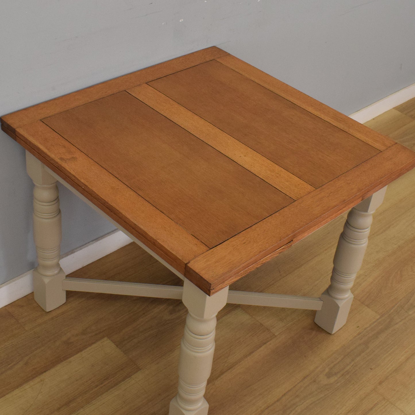 Painted Draw-Leaf Table and Four Chairs
