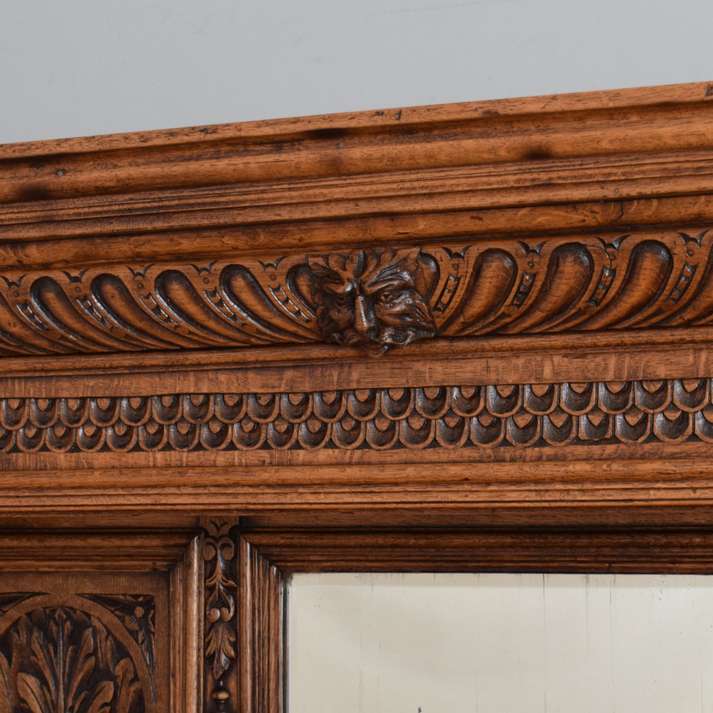 Carved Oak Antique Dresser