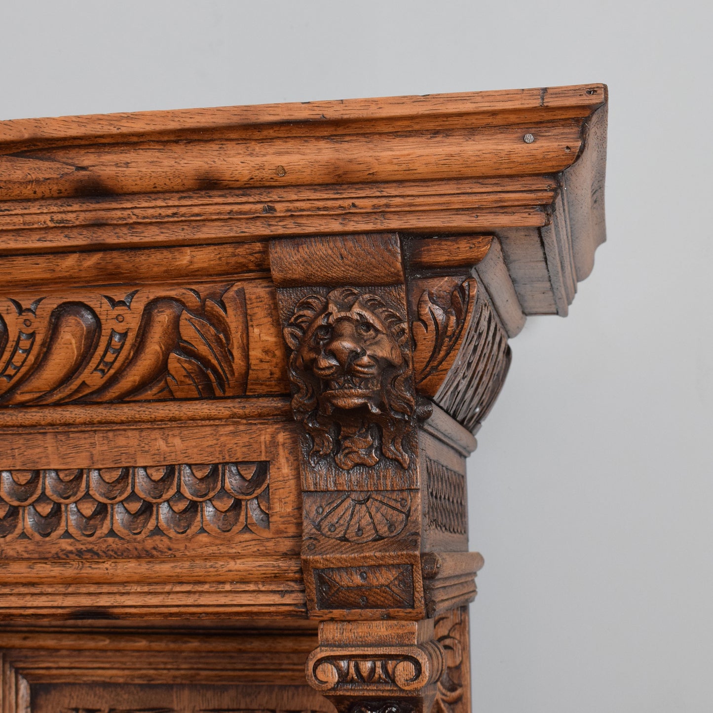 Carved Oak Antique Dresser