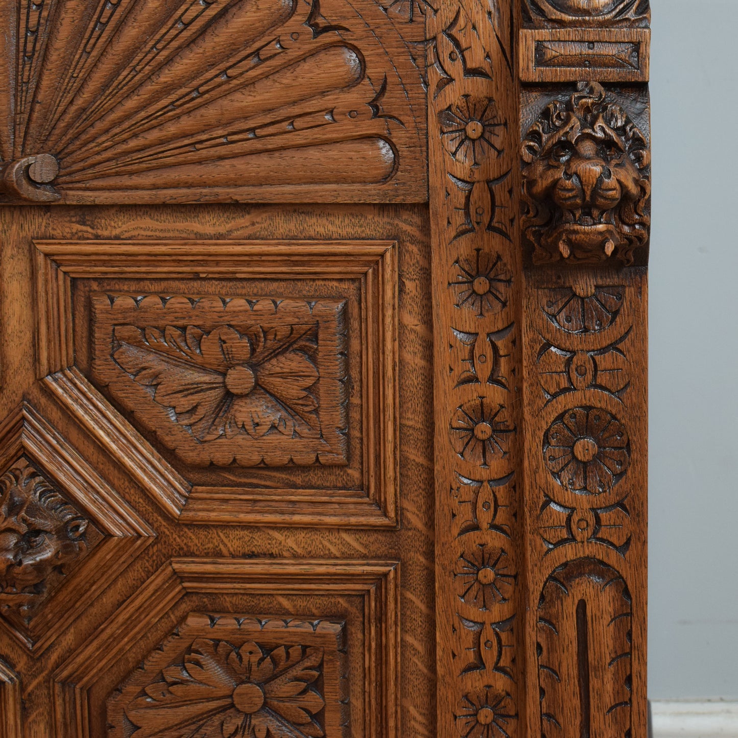 Carved Oak Antique Dresser