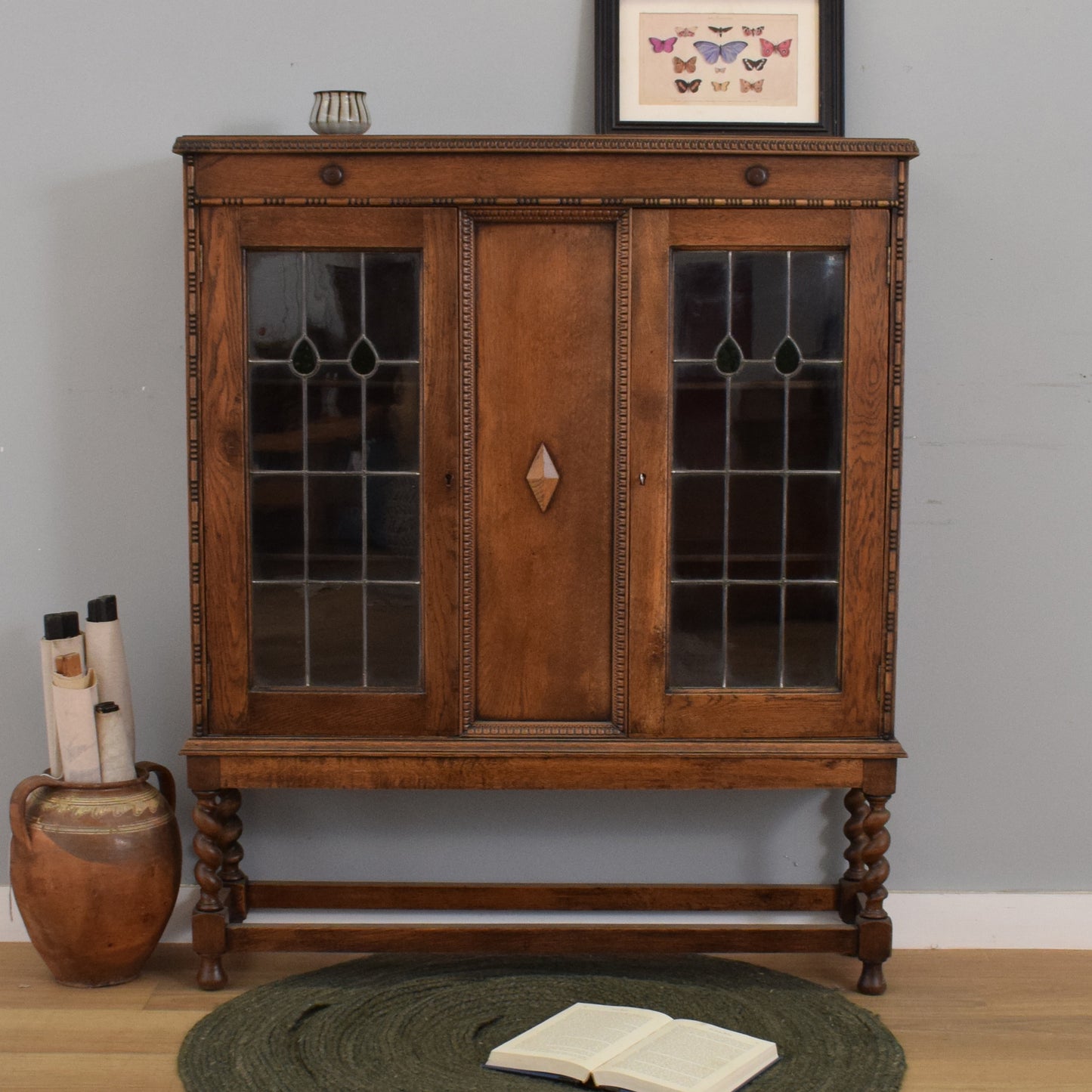 Glazed Oak Cabinet
