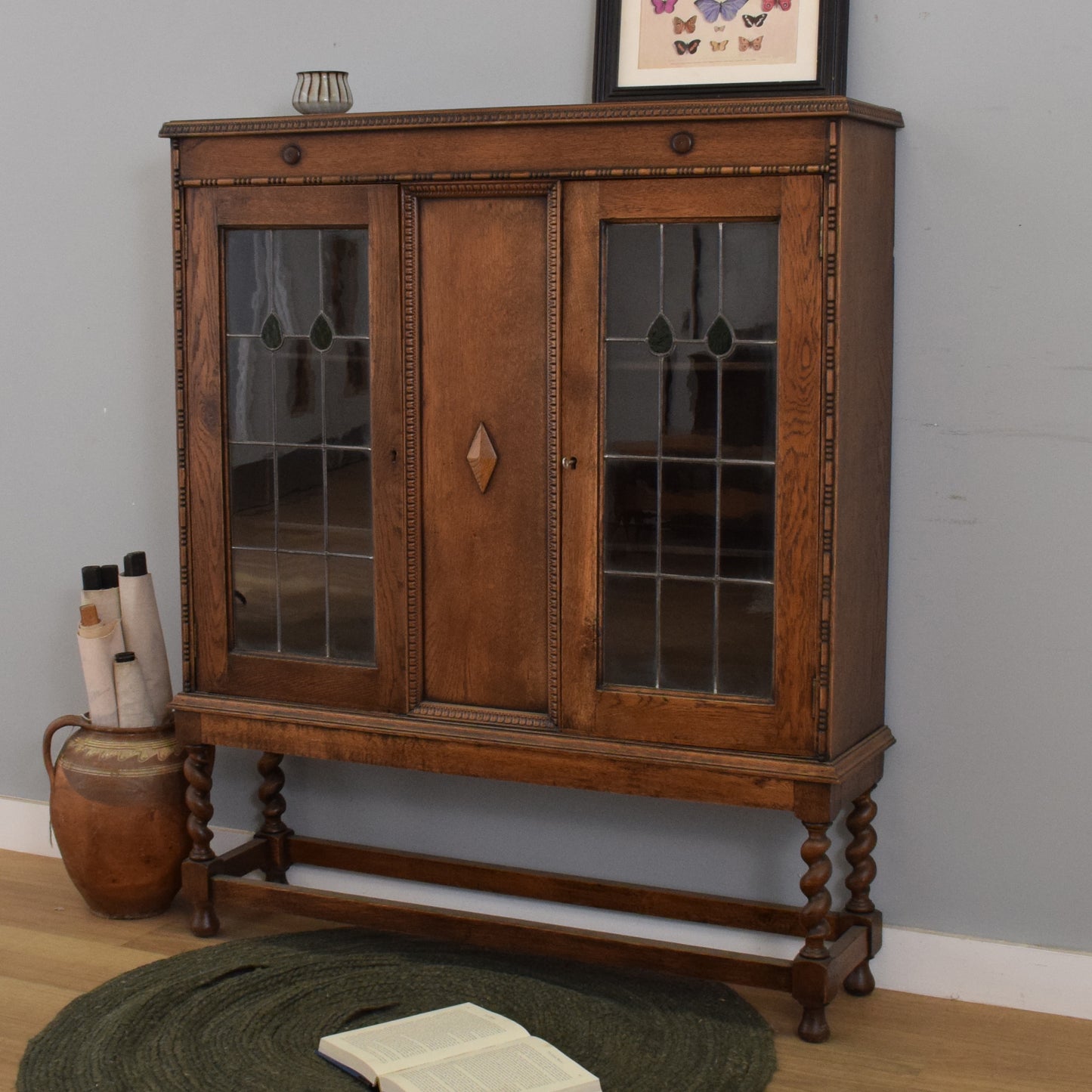 Glazed Oak Cabinet