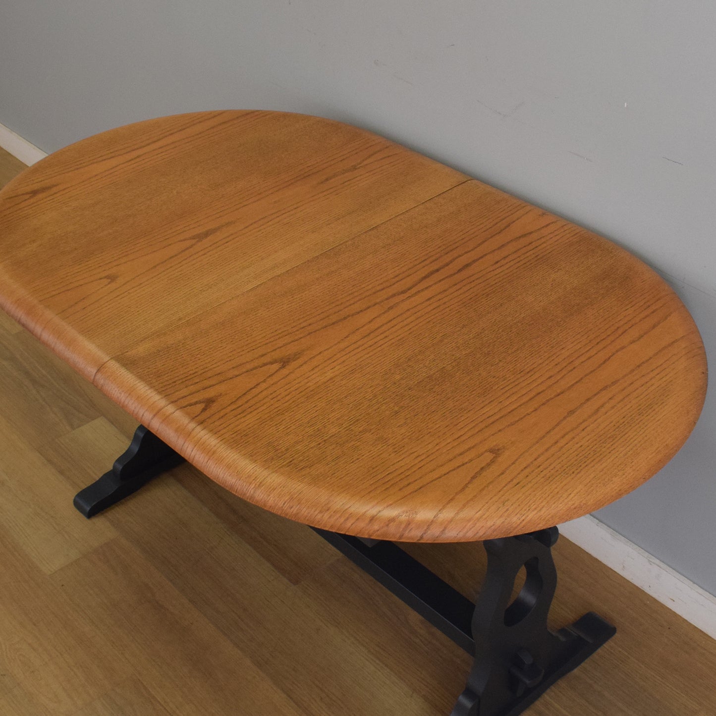 Painted Extendable Table and Six Chairs