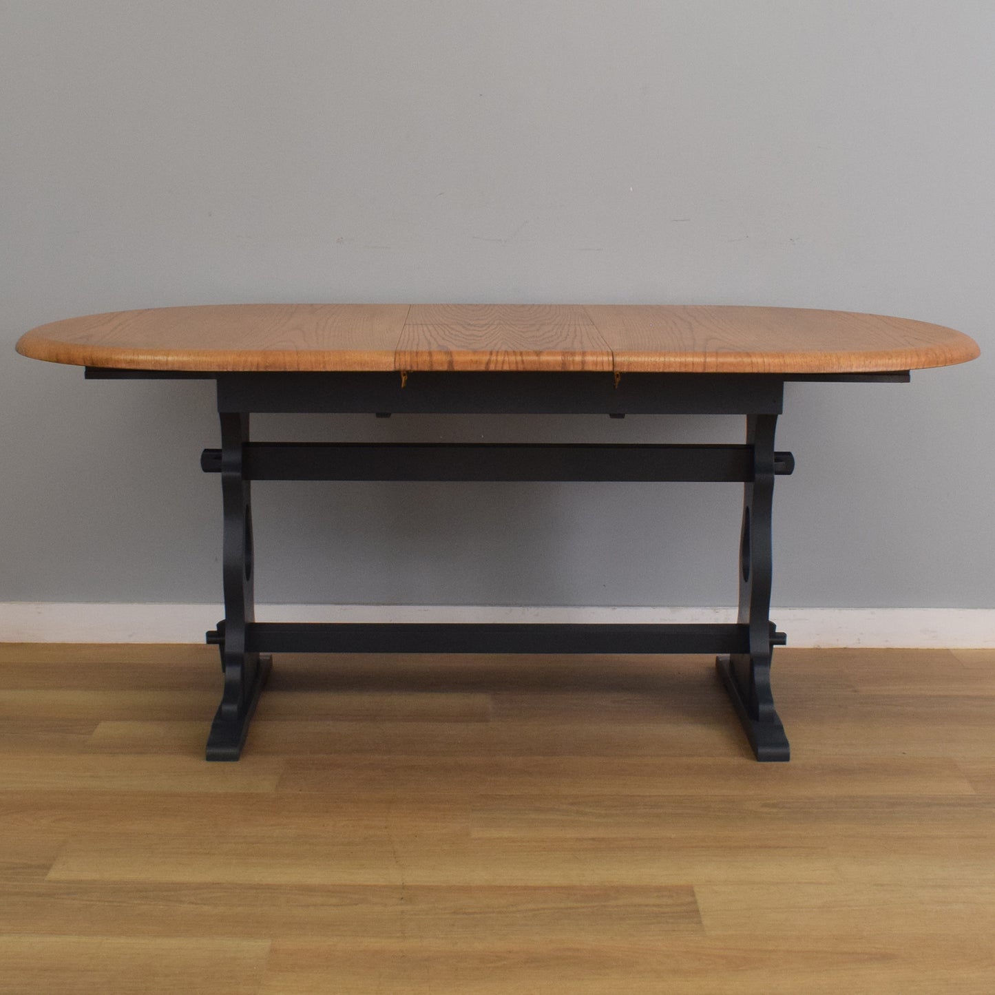 Painted Extendable Table and Six Chairs