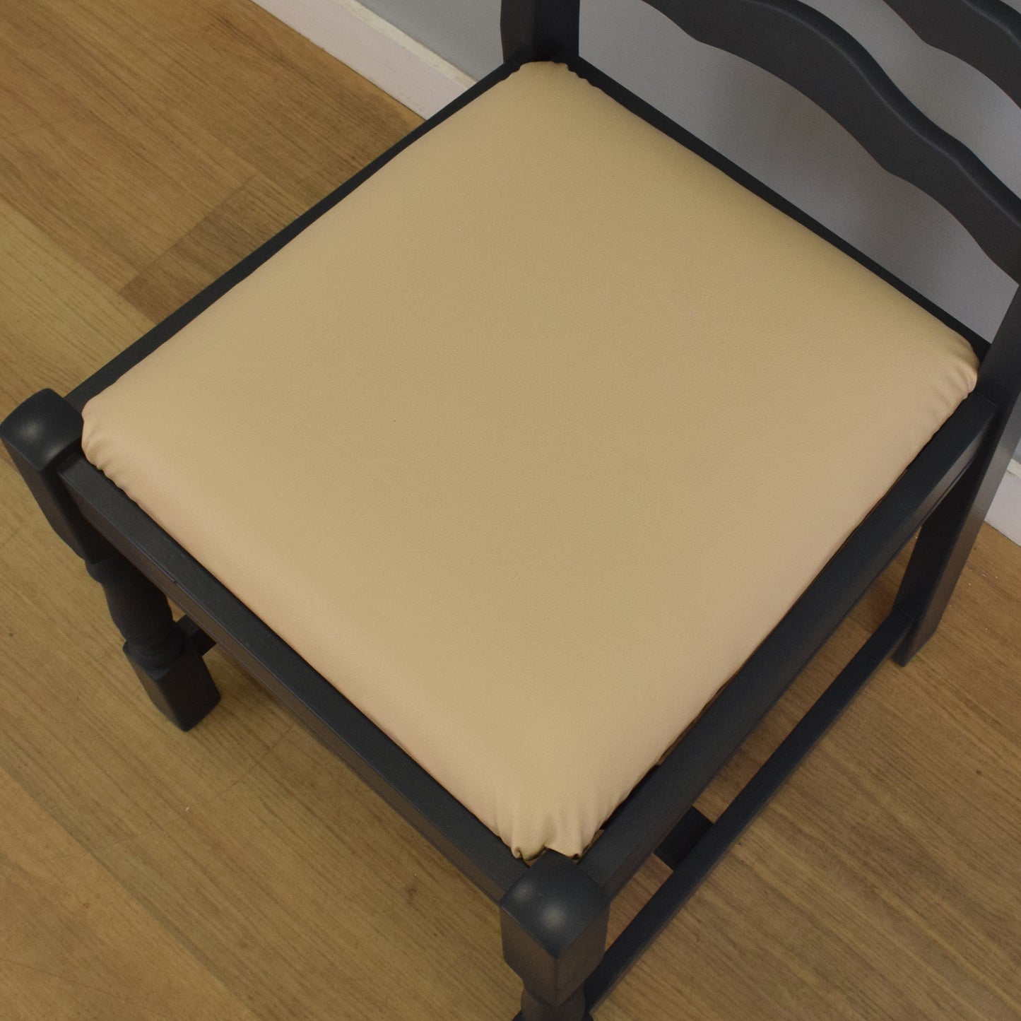 Painted Extendable Table and Six Chairs