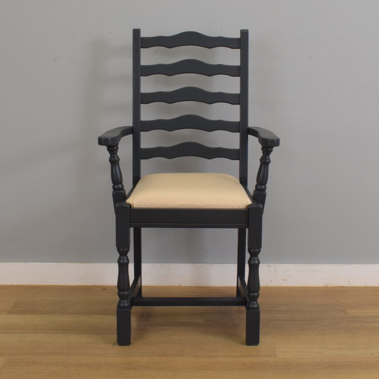 Painted Extendable Table and Six Chairs