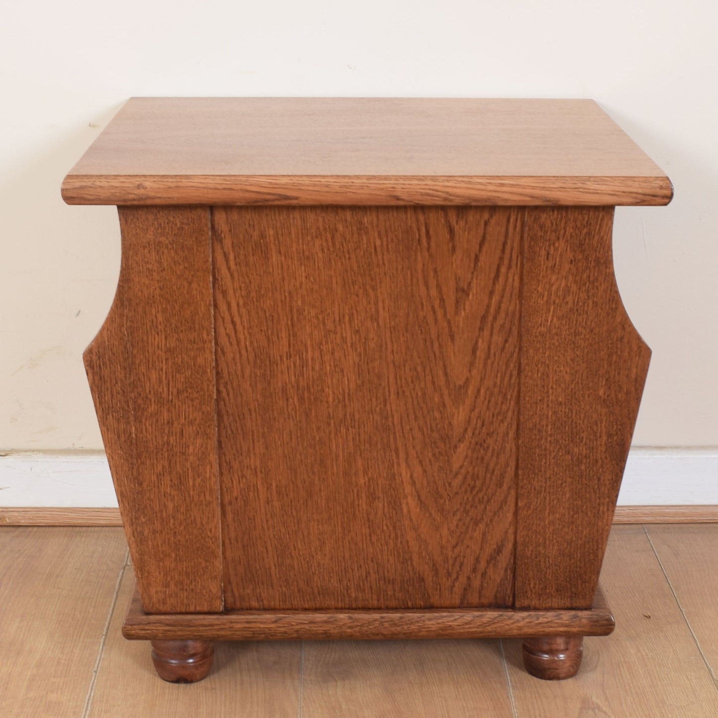 Oak Side Table Magazine Rack
