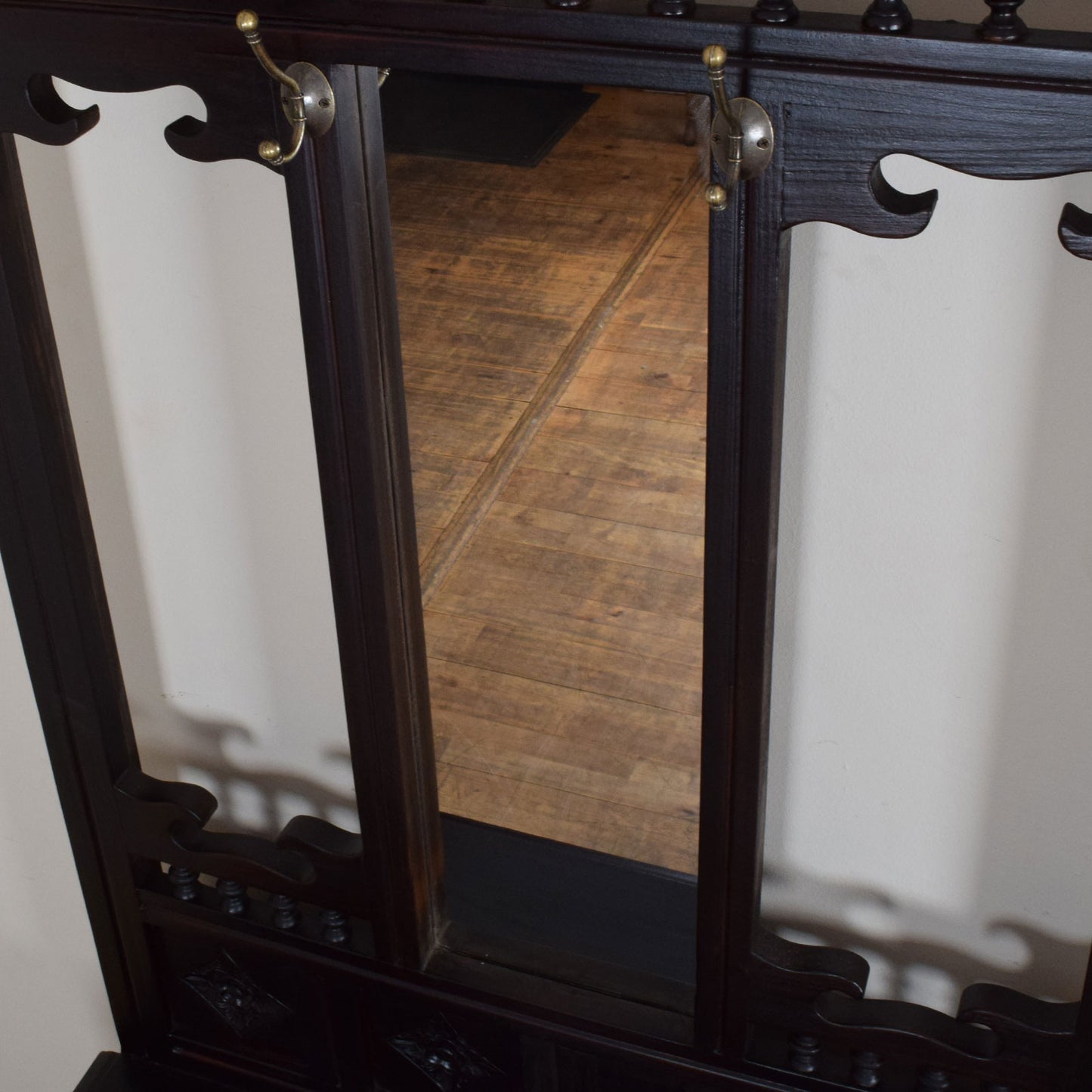 Carved Mirrored Hall Stand