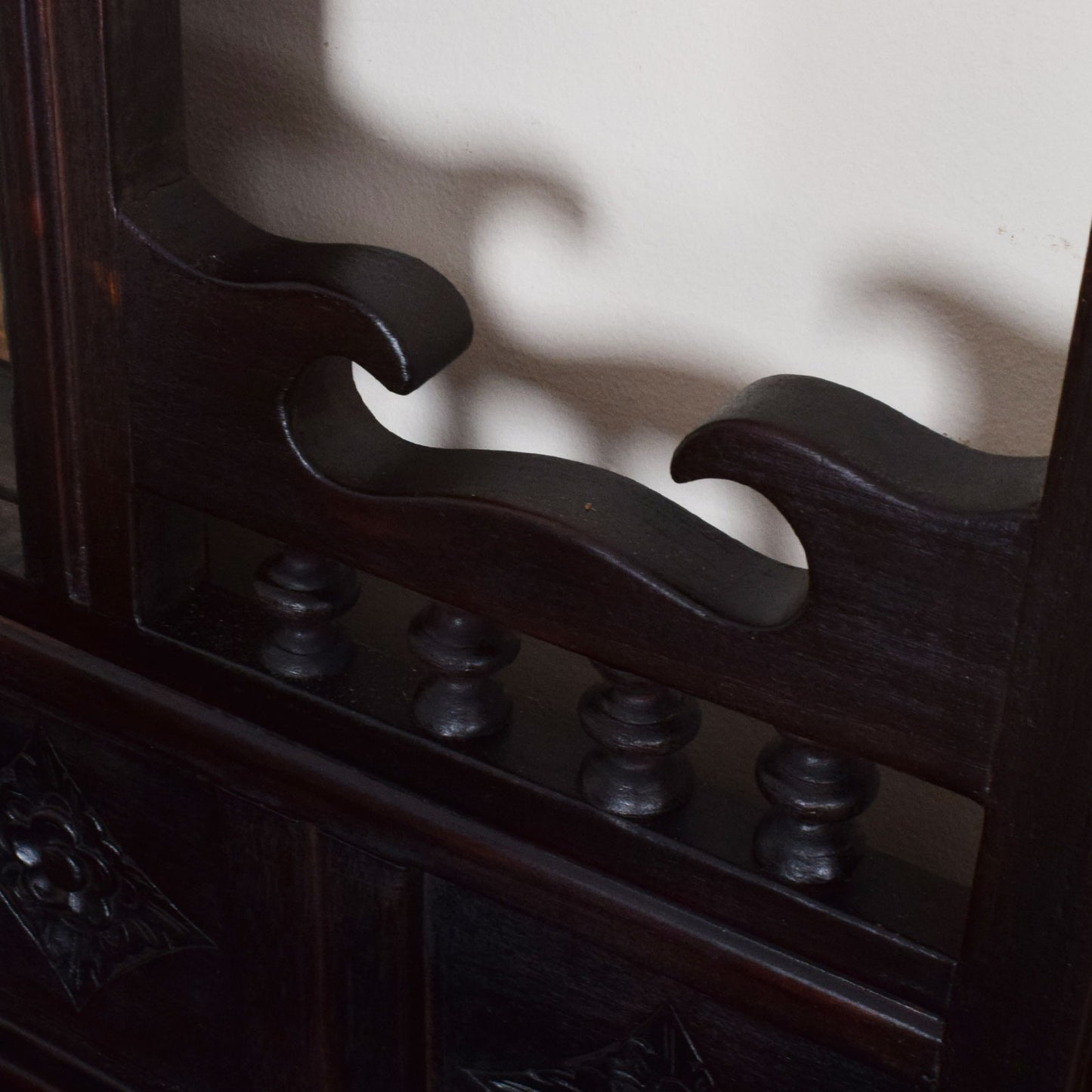 Carved Mirrored Hall Stand