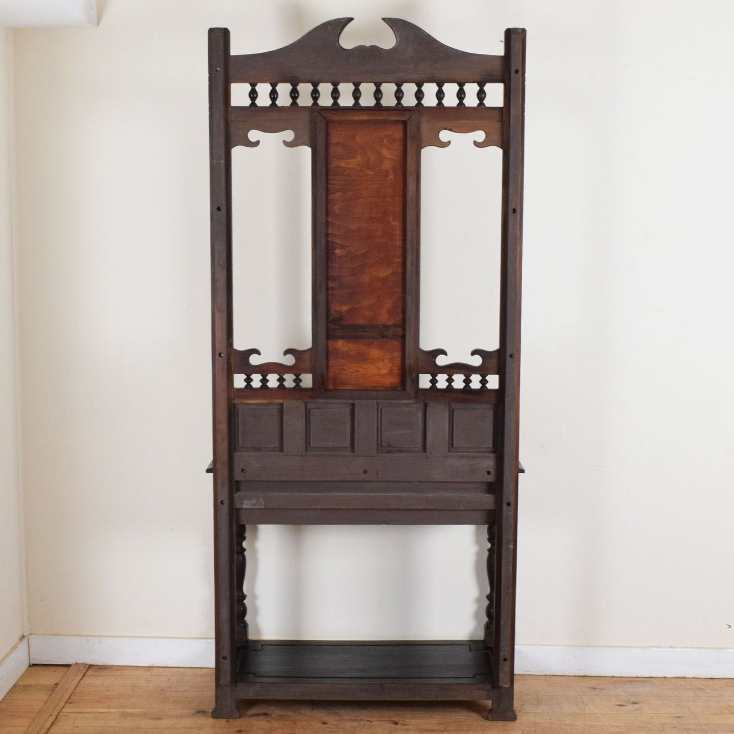 Carved Mirrored Hall Stand