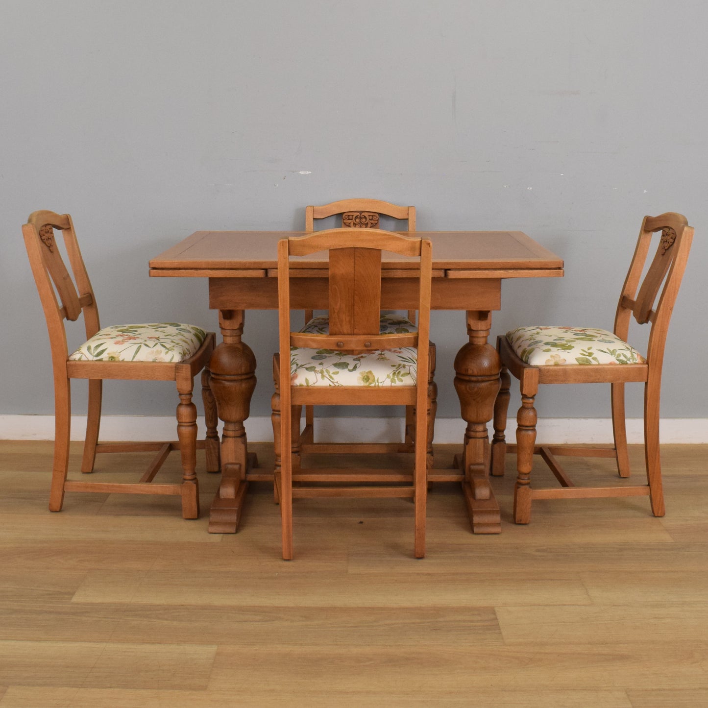 Ercol Draw-Leaf Table and Four Chairs