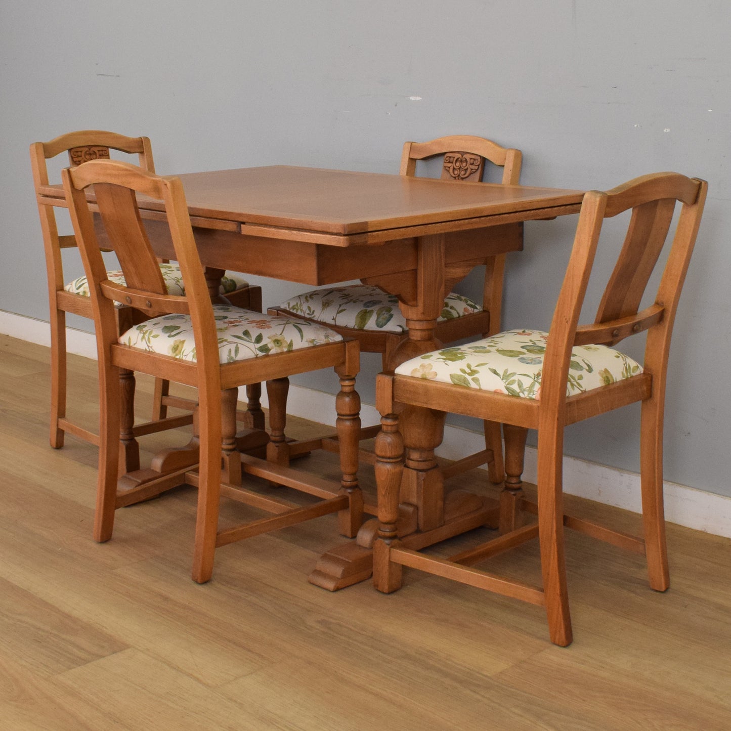 Ercol Draw-Leaf Table and Four Chairs