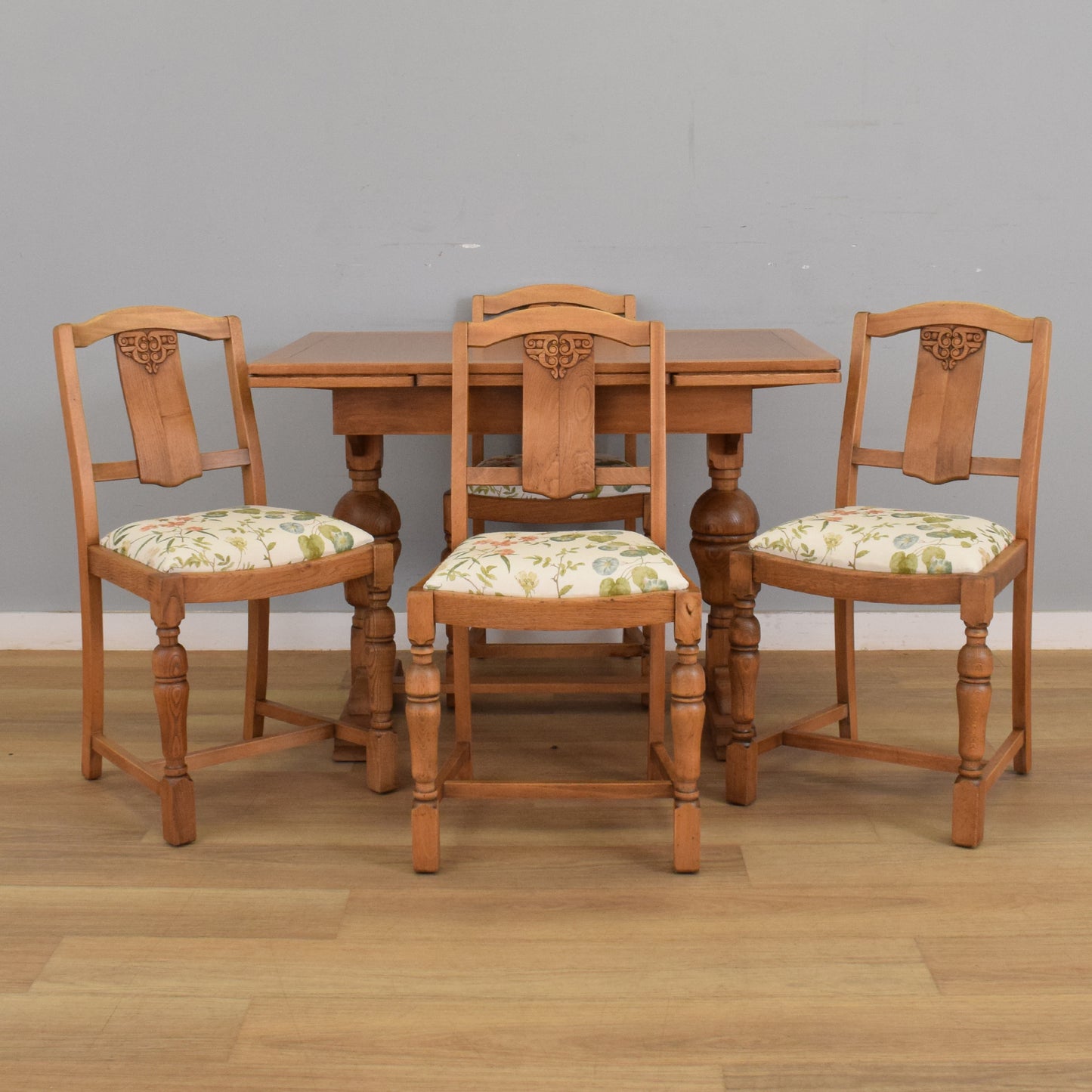 Ercol Draw-Leaf Table and Four Chairs