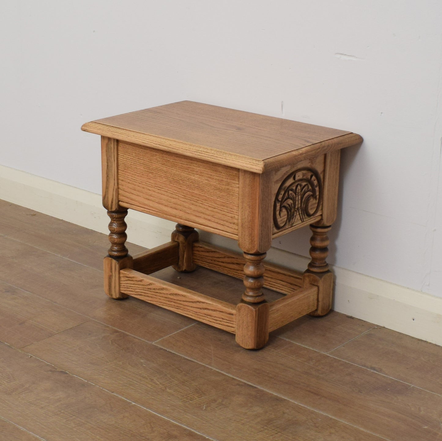 Oak Side Table With Storage