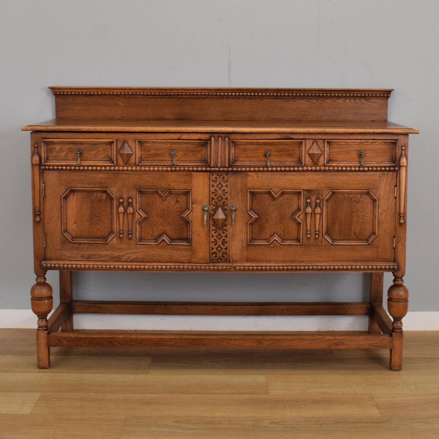 Carved Oak Sideboard