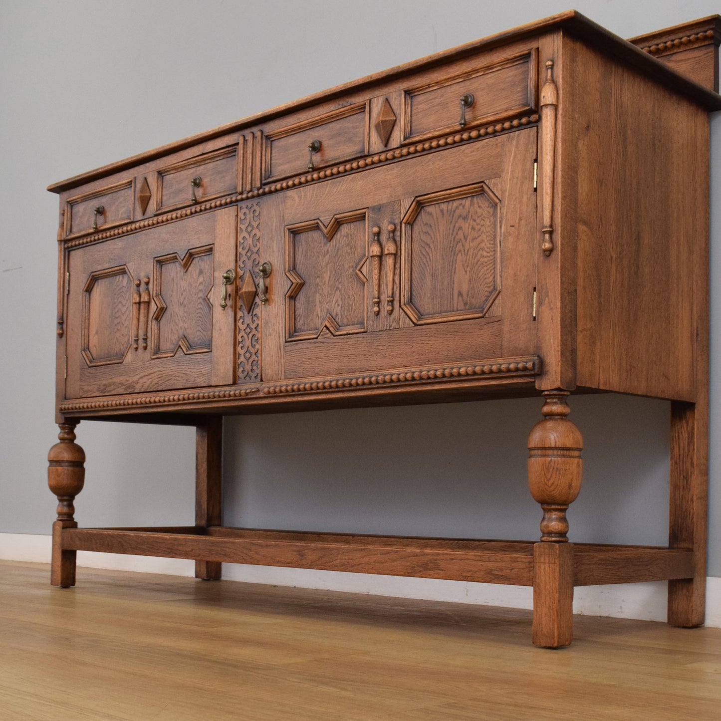 Carved Oak Sideboard